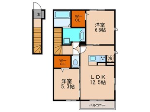 キャム月見山Ⅲの物件間取画像